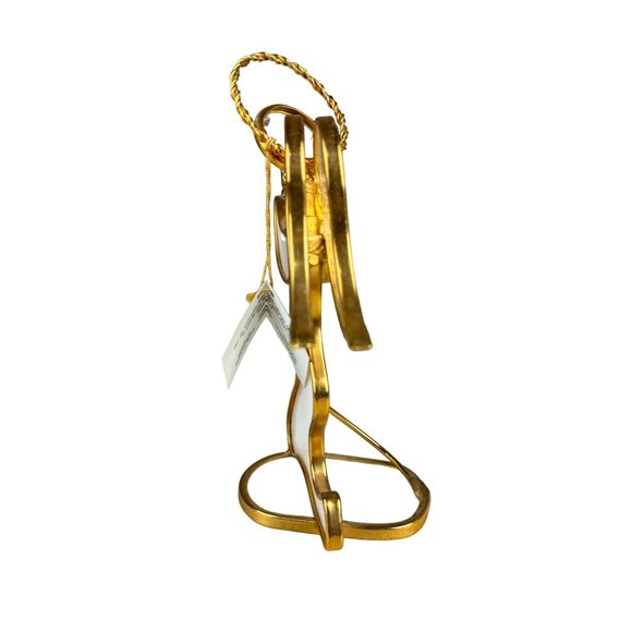 Stained Glass Angel of Love Figure 24K Gold Plated - Picture 5 of 6